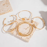 Interwoven Elegance Gold Bracelet Set