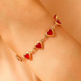 Ophelyra Garnetelle Bracelet | Gold