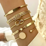 Interwoven Elegance Gold Bracelet Set