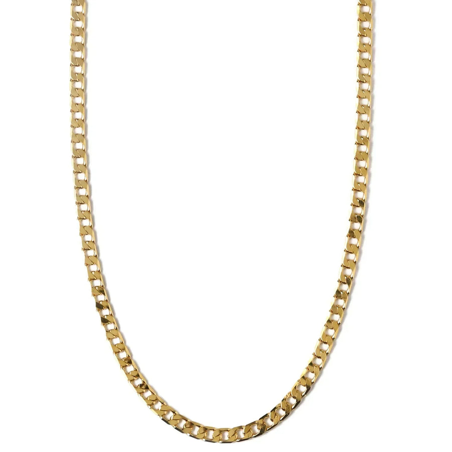 Sleek Link Curb Chain Gold Necklace