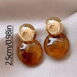 Aurélia Amber Drop Gold Earrings