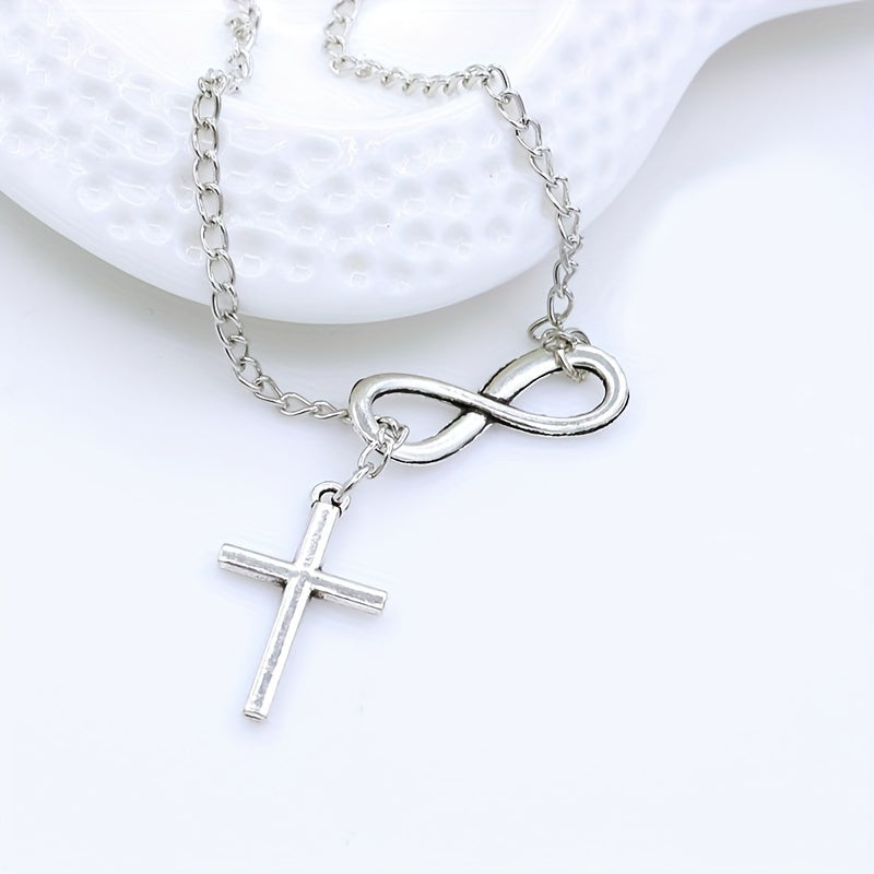 Everlasting Cross Pendant Gold Necklace