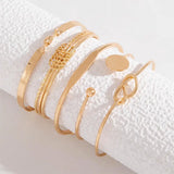 Interwoven Elegance Gold Bracelet Set