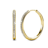 Solenne Pave Gold Earrings