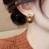 Aurélia Amber Drop Gold Earrings