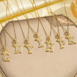 Regal Crown Initial Gold Necklace