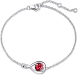 Ruby Infinity Bracelet | White Gold