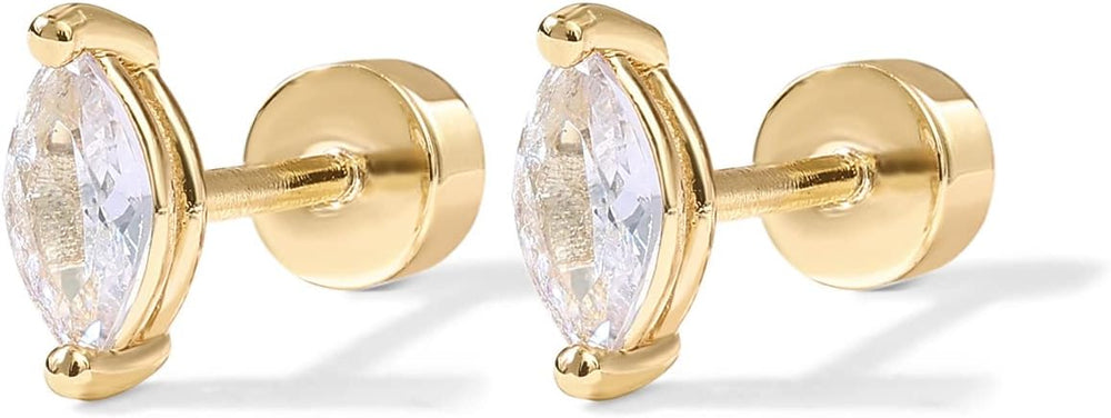 Teardrop Gold Studs