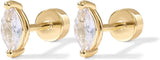 Teardrop Gold Studs