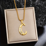 Radiant Accent Initial Gold Necklace