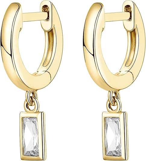 Linear Drop Gold Earrings