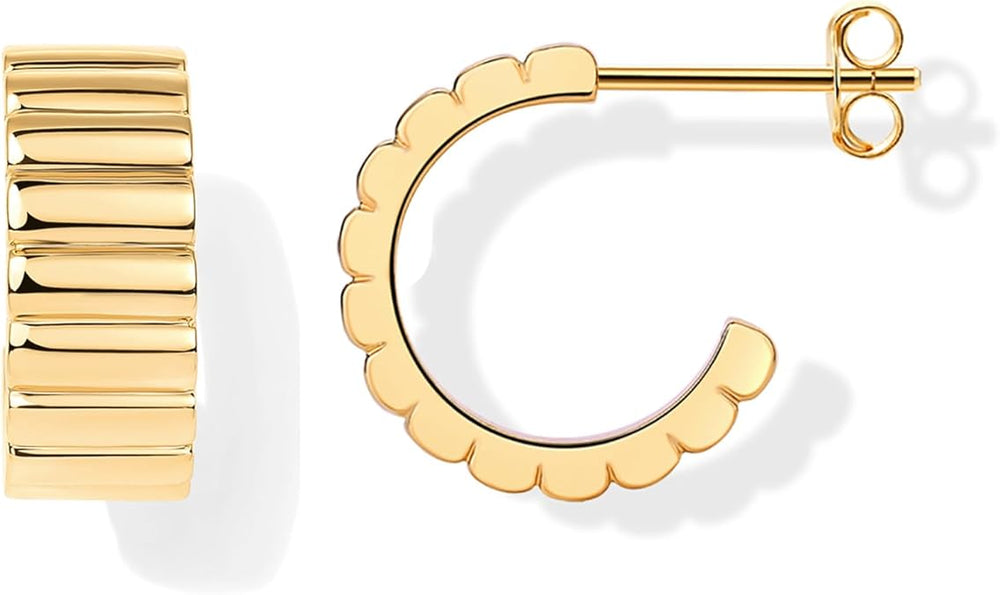 Timeless Ridge Gold Earrings