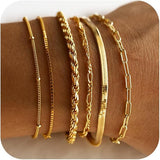 Isadora Vernetta Gold Bracelet Set
