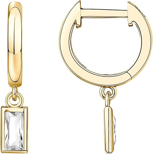 Linear Drop Gold Earrings