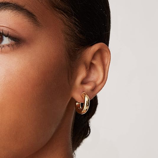 Starlight Gold Hoop Earrings