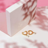 Linear Drop Gold Earrings