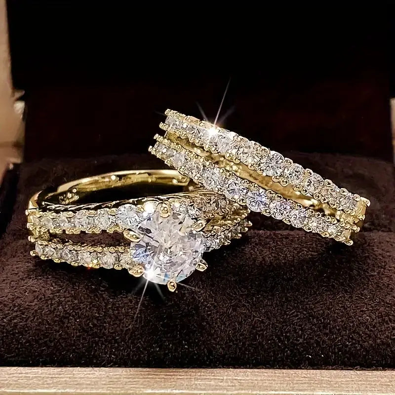 Everlasting Radiance Gold Ring Set
