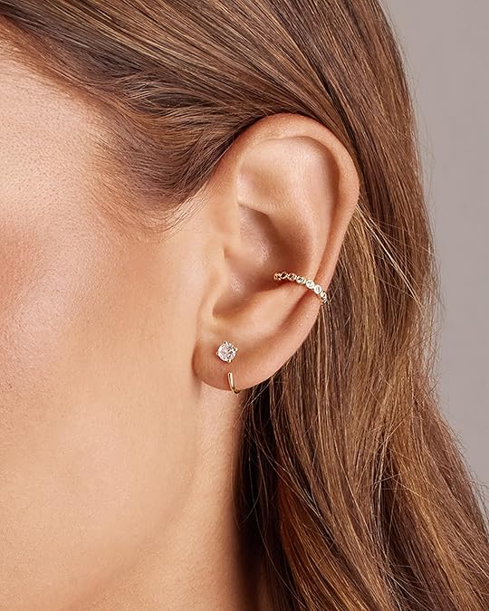 Gleam Tip Gold Hoop Earrings