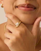 Wave Promise Gold Ring