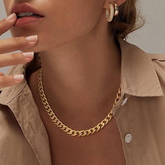 Bold Cuban Link Gold Necklace