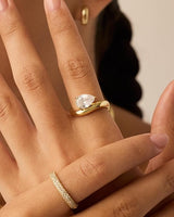Wave Promise Gold Ring