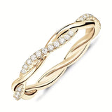 Dual Style Accent Gold Ring