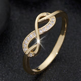 Lisette Crystal Infinity Gold Ring