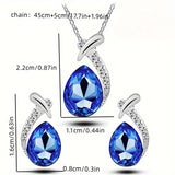 Classic Mermaid Elegance Jewelry Set | White Gold