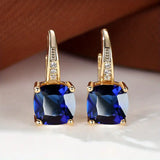Enchanted Stone Gold Hoop Earrings