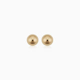 Polished Gold Ball Stud Earrings