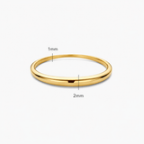 Sleek Dome Gold Ring