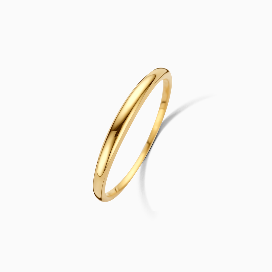 Sleek Dome Gold Ring