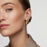 Emblem Gold Hoop Earrings