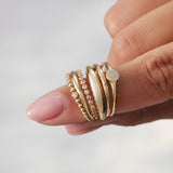 Sleek Dome Gold Ring