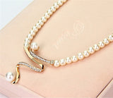 Pearl Necklace + Earrings Set