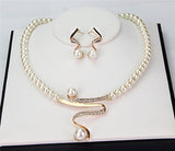 Pearl Necklace + Earrings Set