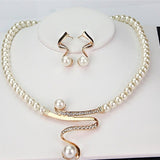 Pearl Necklace + Earrings Set