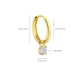 Larmes de Soleil Stone Gold Hoop Earrings