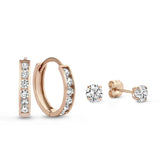 Daria Brillane Stone Gold Earring Set