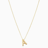 Love letter initial necklace | White Gold