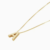 Love letter initial necklace | White Gold