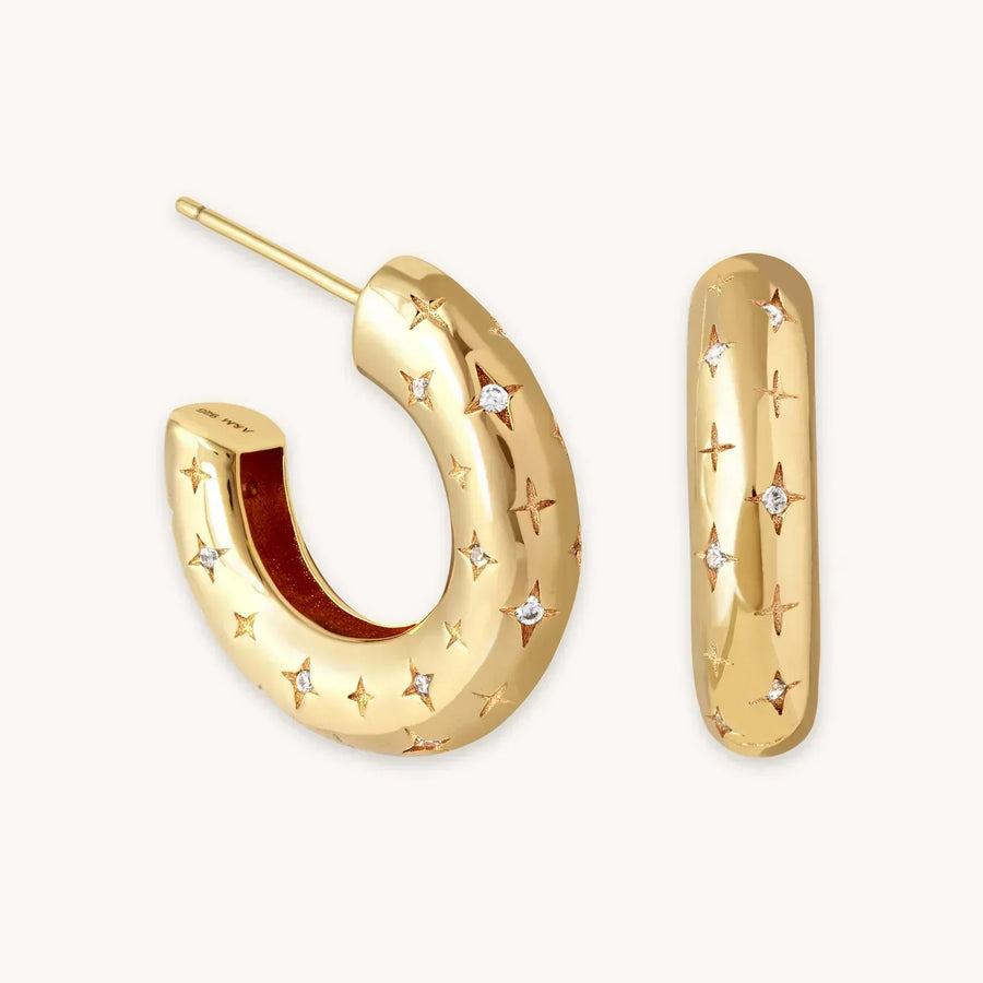 Celestial Gold Hoop Earrings