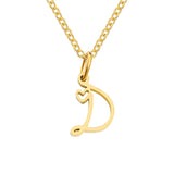 Love Initial Gold Necklace