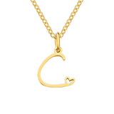 Love Initial Gold Necklace
