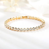 Brilliant Cut Gold Tennis Bracelet