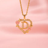 Bloom Charm Initial Gold Necklace