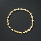Timeless Cluster Gold Tennis Bracelet