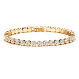 Brilliant Cut Gold Tennis Bracelet