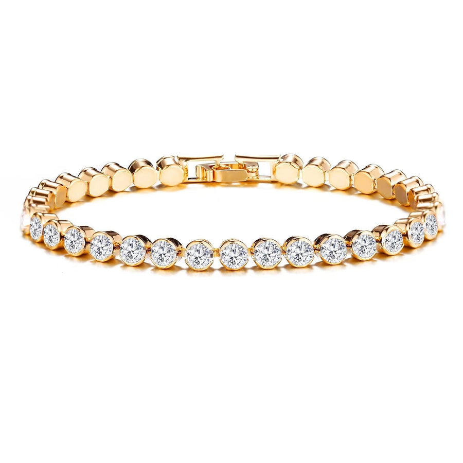 Brilliant Cut Gold Tennis Bracelet