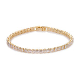 Geometric Gold Tennis Bracelet